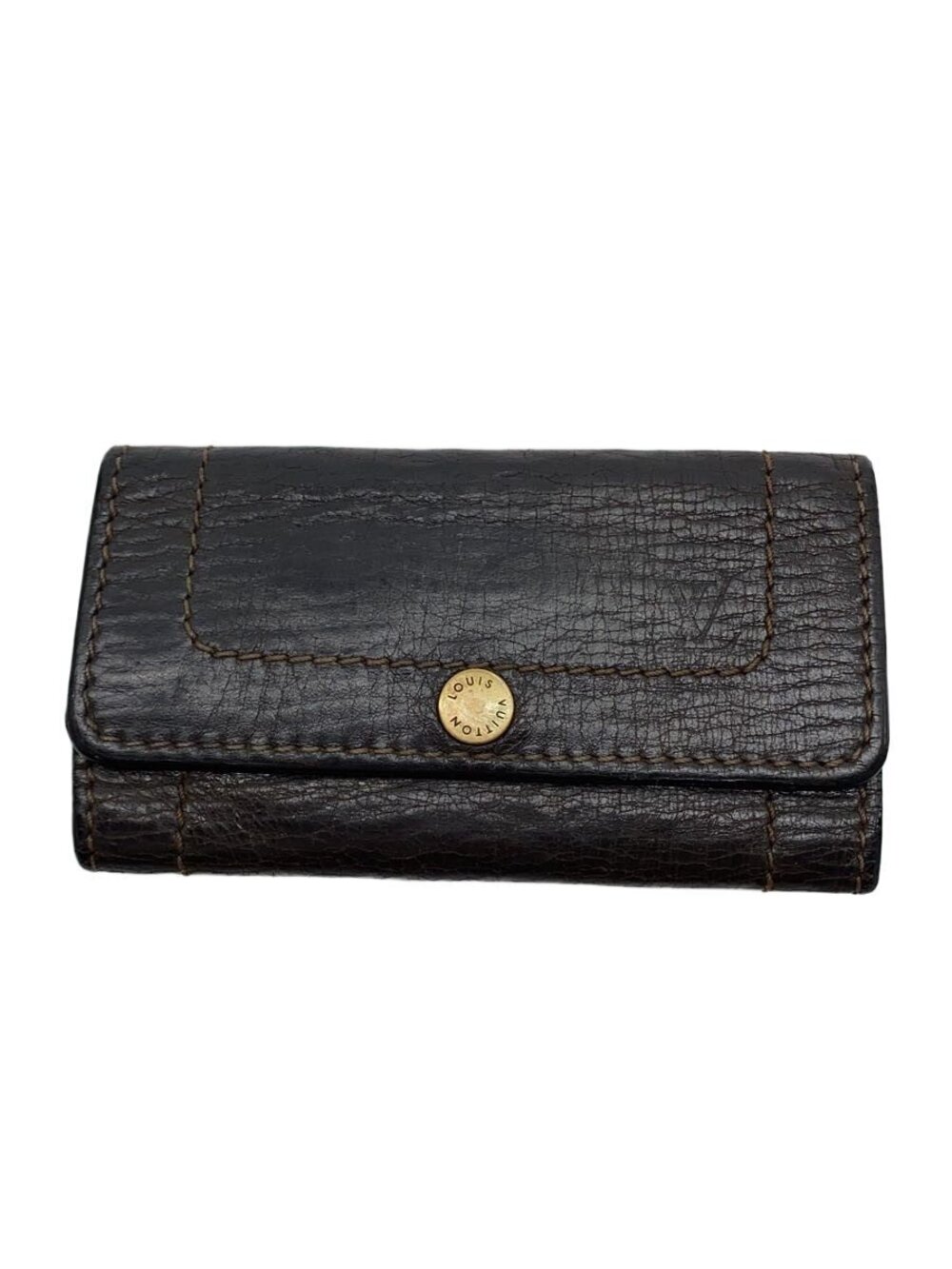 LOUIS VUITTON Multicles Leather Brown Solid
